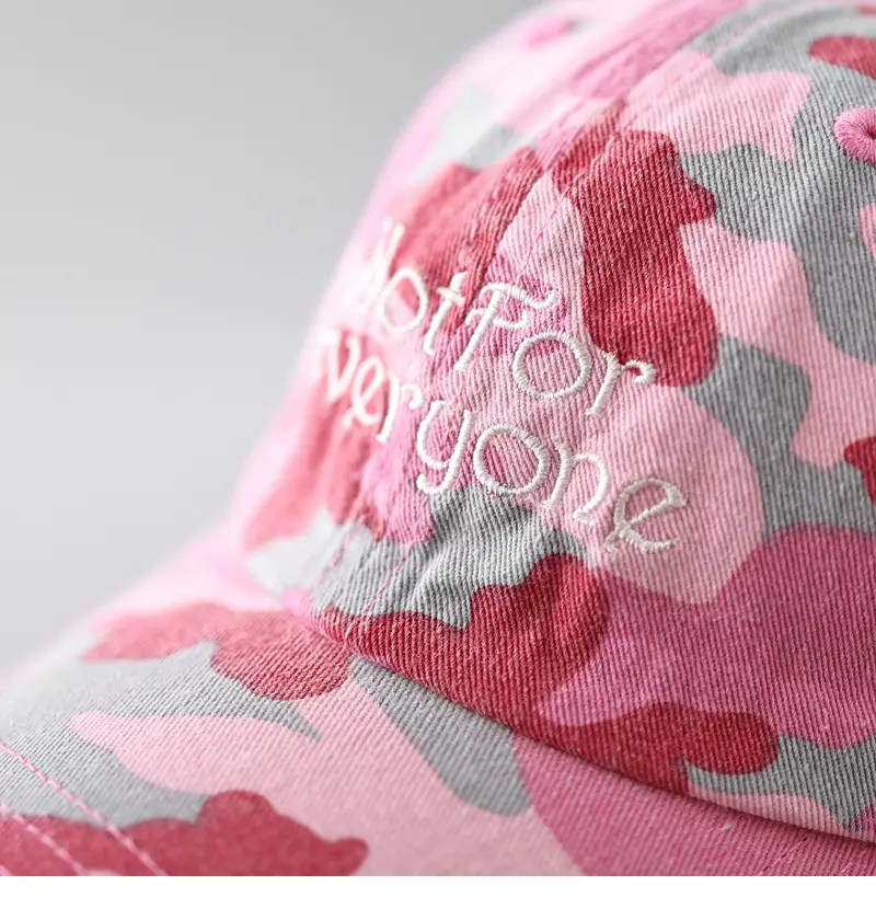 Camouflage Baseball Cap Pink Grey Women Men Casual All Season — feature 9
