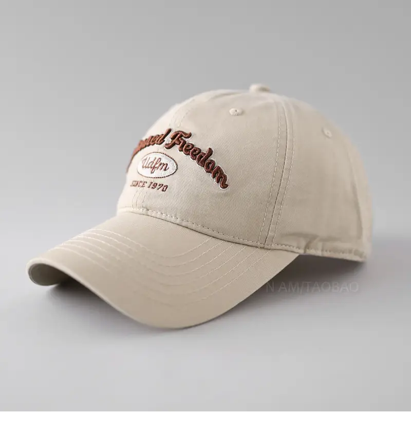Women's Grey Letter Embroidered Cap Spring Summer - Image 3