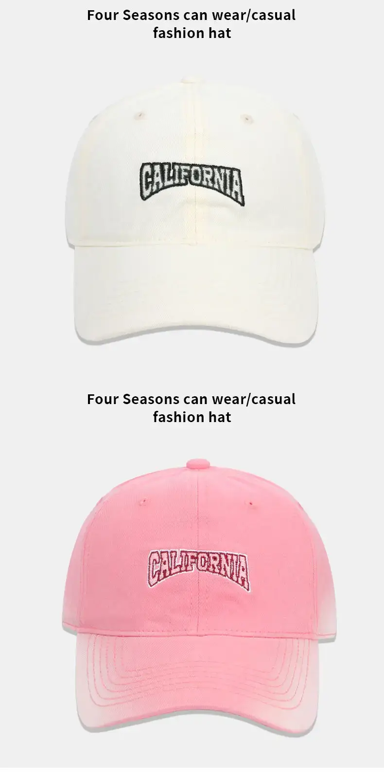 California Embroidered Khaki Baseball Cap for Men — feature 13