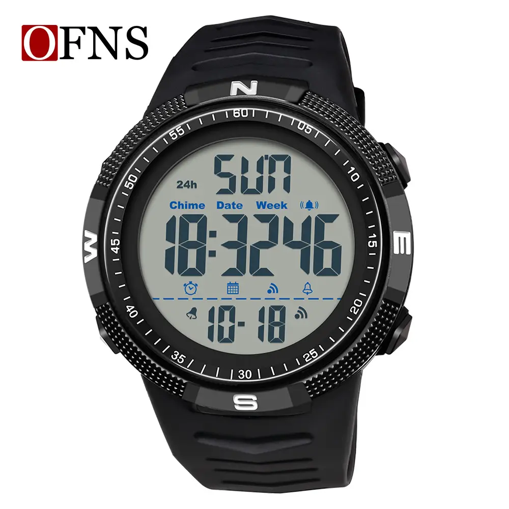 O'FNS Waterproof Sports Watch for Men Black Digital - Image 7