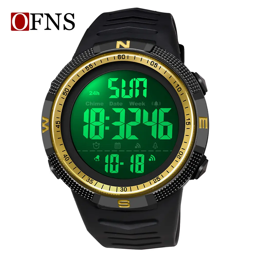 O'FNS Waterproof Sports Watch for Men Black Digital - Image 11