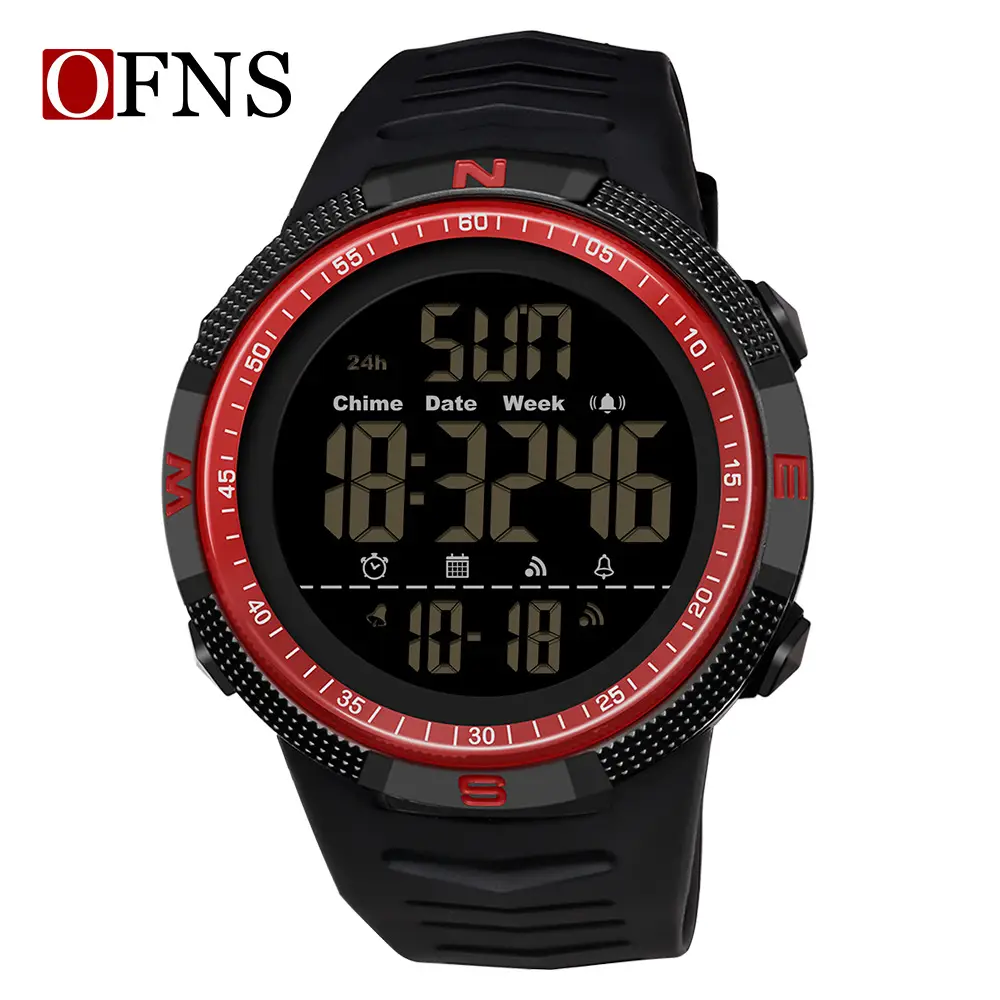 O'FNS Waterproof Sports Watch for Men Black Digital - Image 3