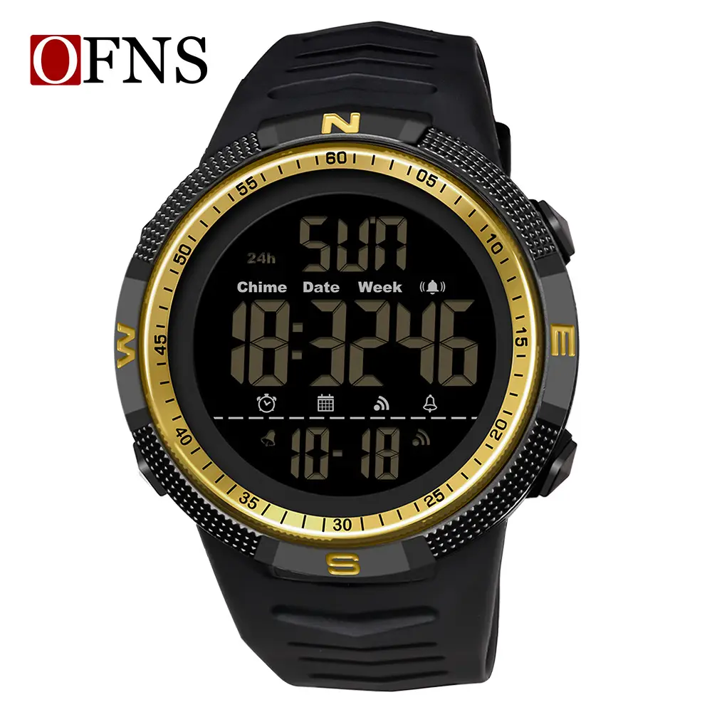 O'FNS Waterproof Sports Watch for Men Black Digital - Image 5