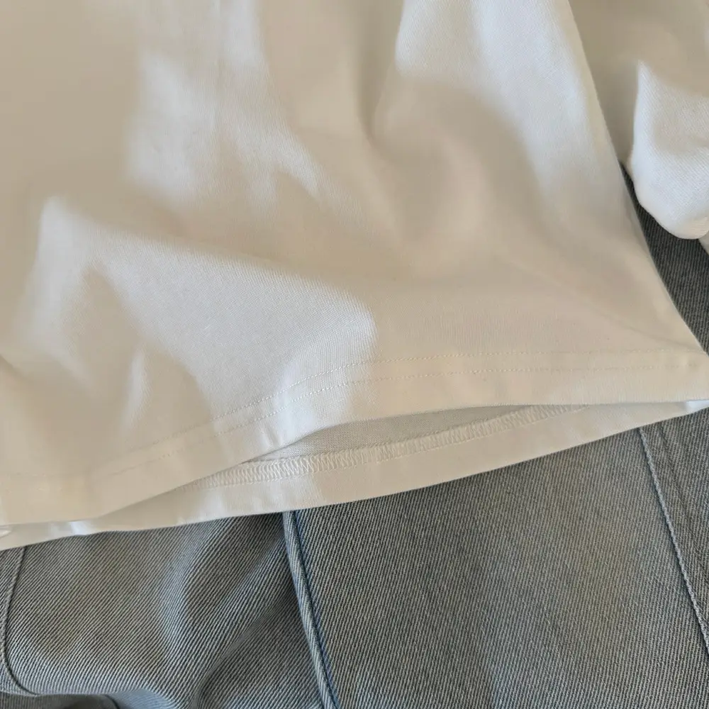 White Korean Style Boys T-Shirt with Letter Base — feature 3