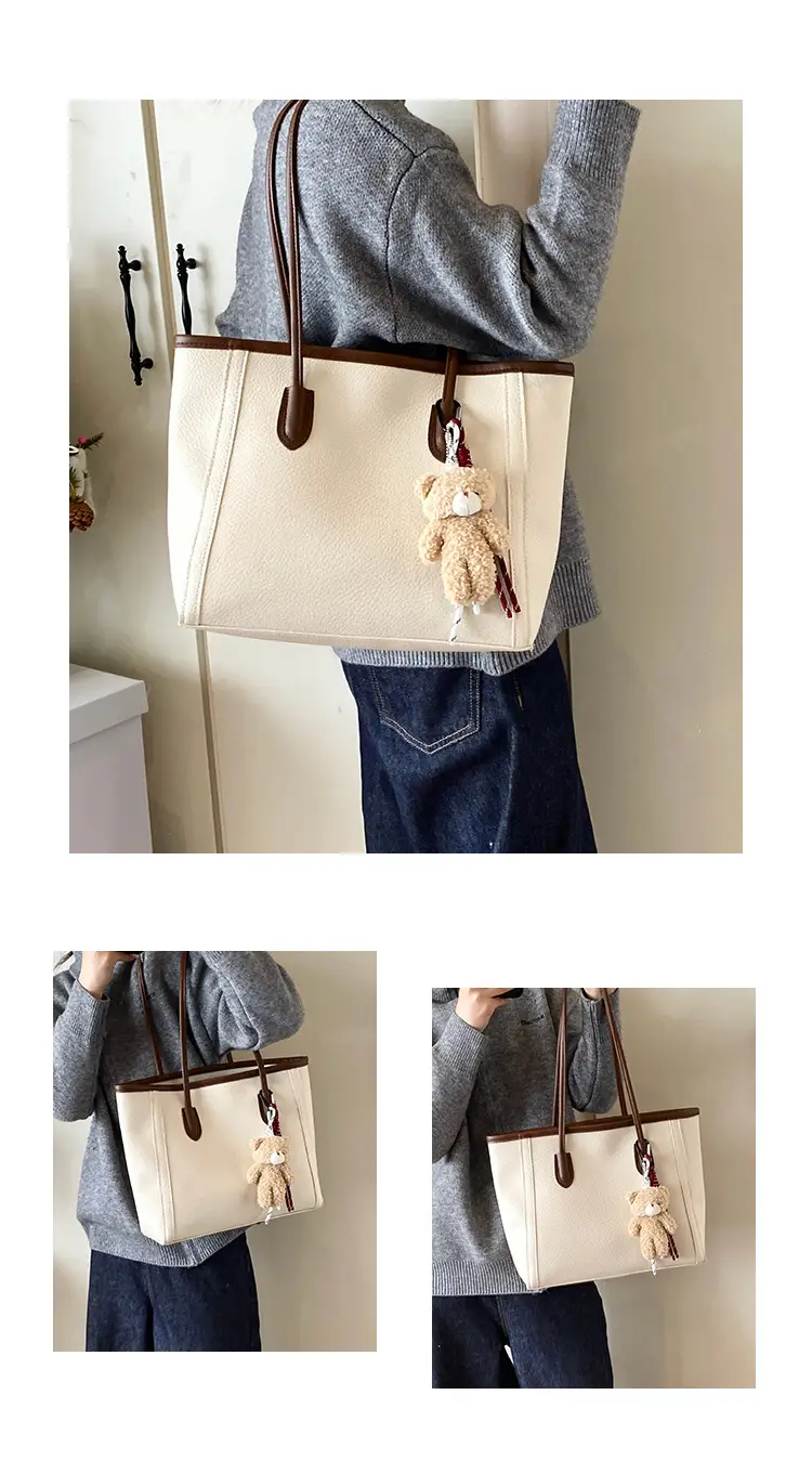 Korean Style Leather Tote Bag Brown 2024 — feature 23