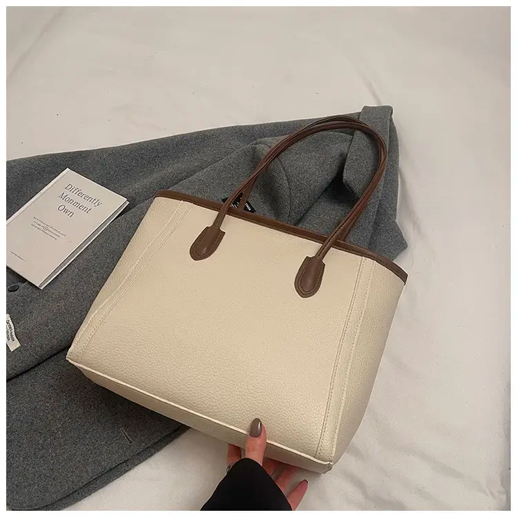 Korean Style Leather Tote Bag Brown 2024 — feature 30