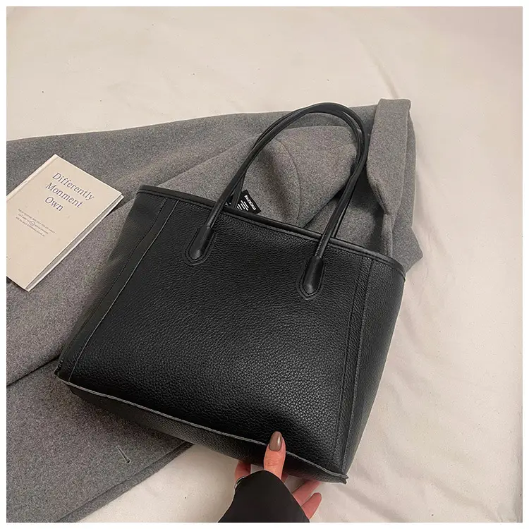Korean Style Leather Tote Bag Brown 2024 — feature 32