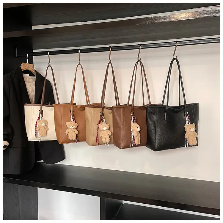 Korean Style Leather Tote Bag Brown 2024 — feature 34