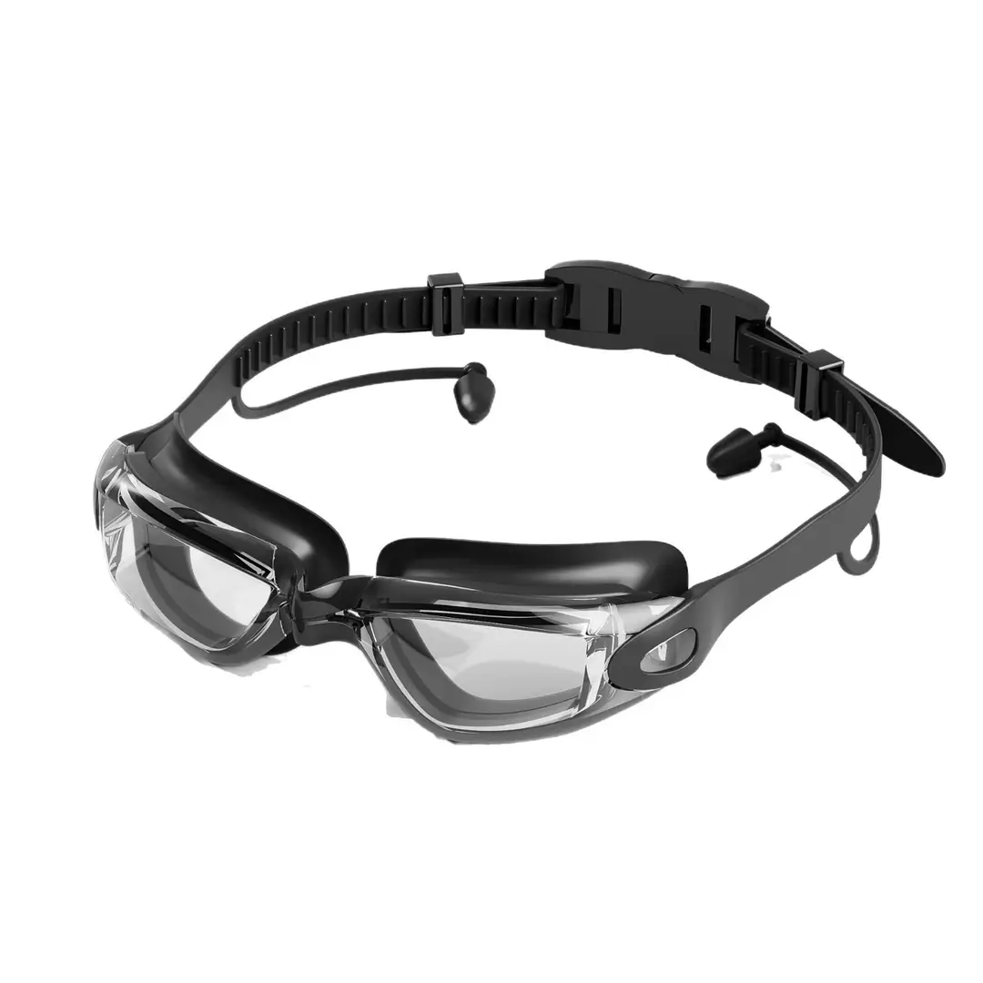 Cross-Border Swimming Goggles, Waterproof, Anti-Fog, High-Definition, Eye-Friendly, Men's and Women's Swimming Goggles, Racing Swimming Supplies, Swimming Cap Set