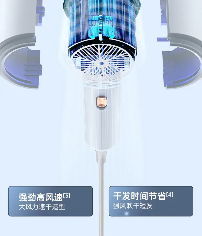 3D Blue Light Hair Dryer Home Salon High Power Hammer — feature 13