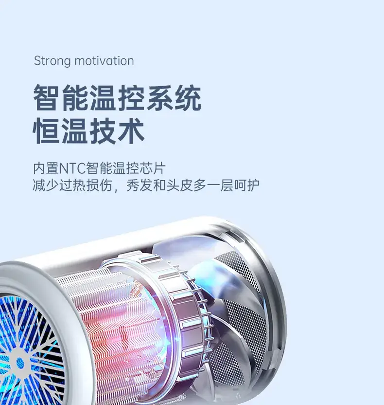 3D Blue Light Hair Dryer Home Salon High Power Hammer — feature 16