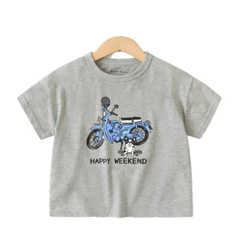 Right Euro Boys Camping T-Shirt 100% Cotton Summer