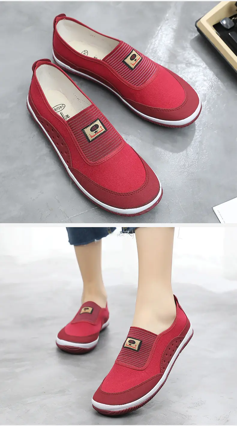 Lutai High-Quality Women's Canvas Shoes for Outdoor Work, Soft-Soled Slip-On Protective Work Shoes for Women — feature 14