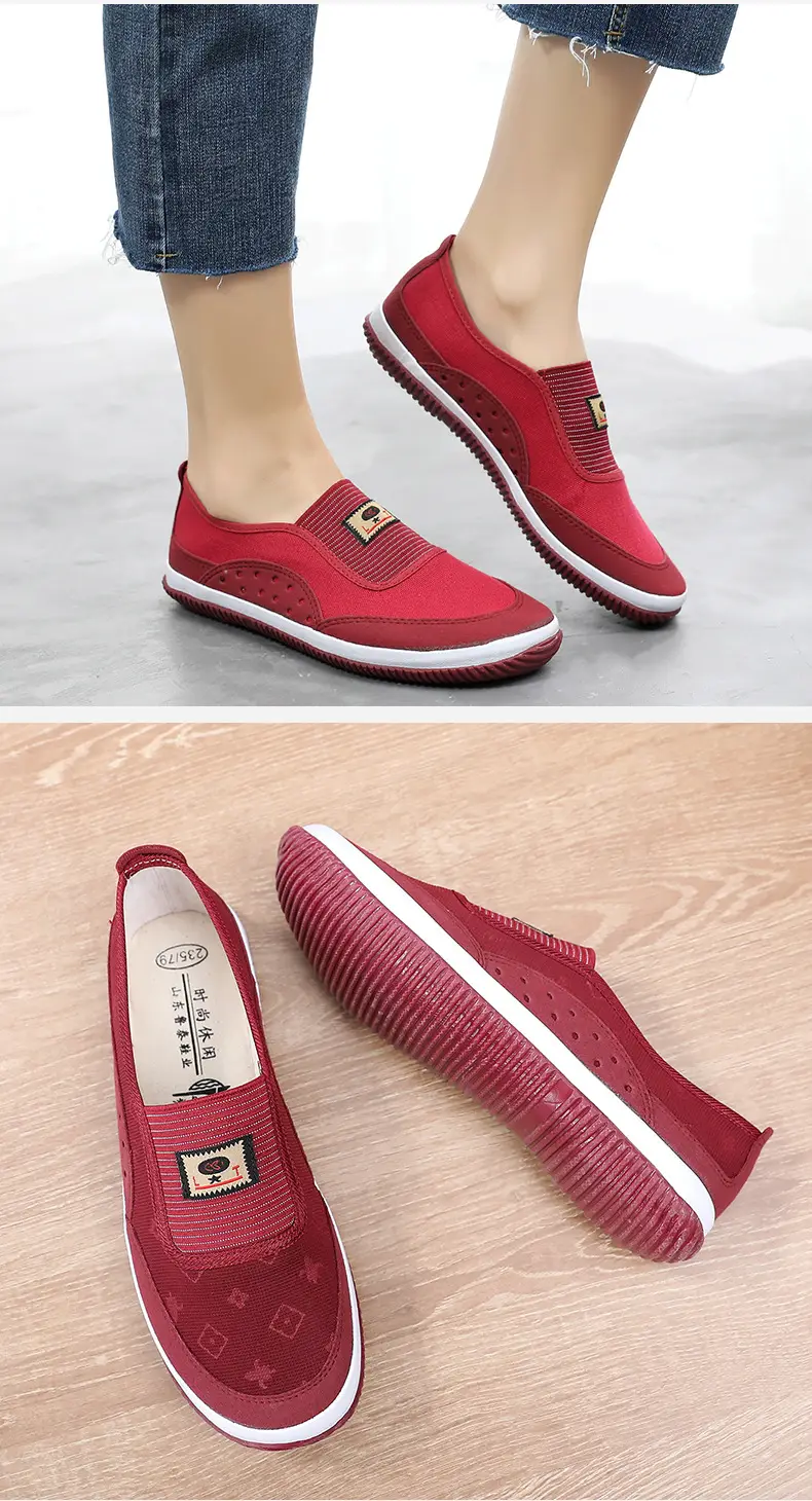Lutai High-Quality Women's Canvas Shoes for Outdoor Work, Soft-Soled Slip-On Protective Work Shoes for Women — feature 15