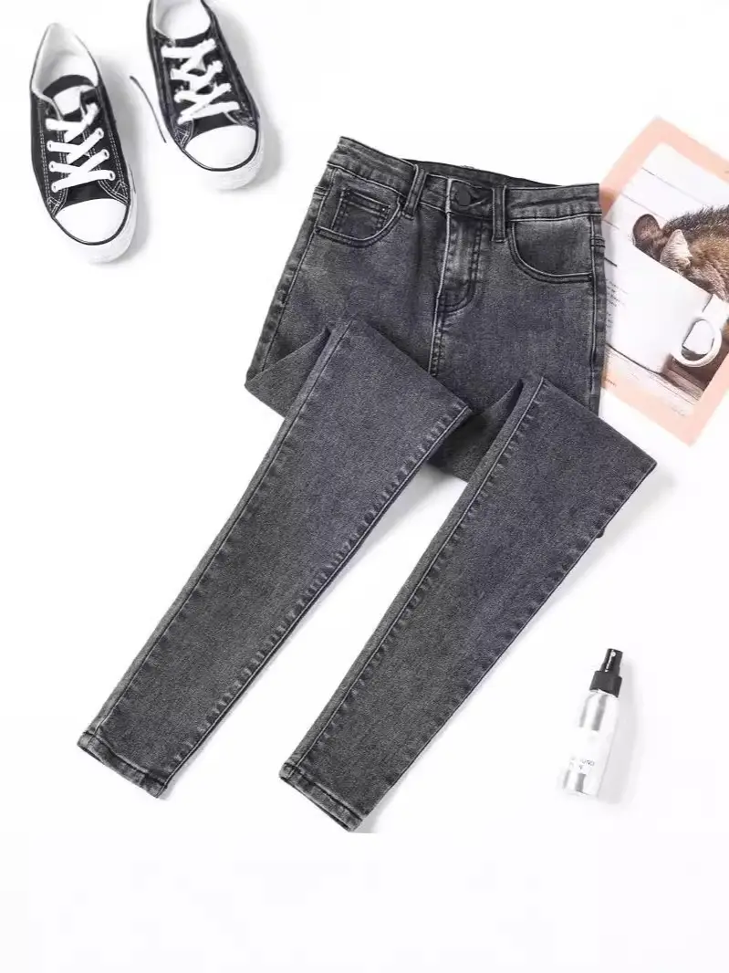Daifa Jeans Women's Autumn and Winter 2024 New High Waist Slimming Stretch Tight Outer Wear Slim Fit Pencil Pants