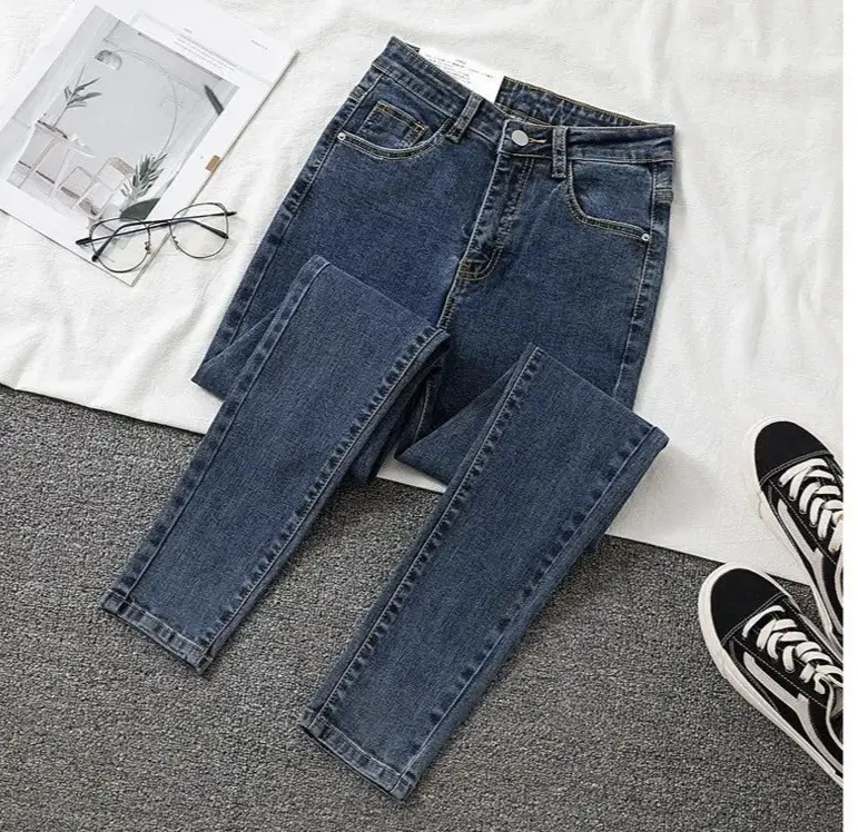 Daifa Jeans Women's Autumn and Winter 2024 New High Waist Slimming Stretch Tight Outer Wear Slim Fit Pencil Pants