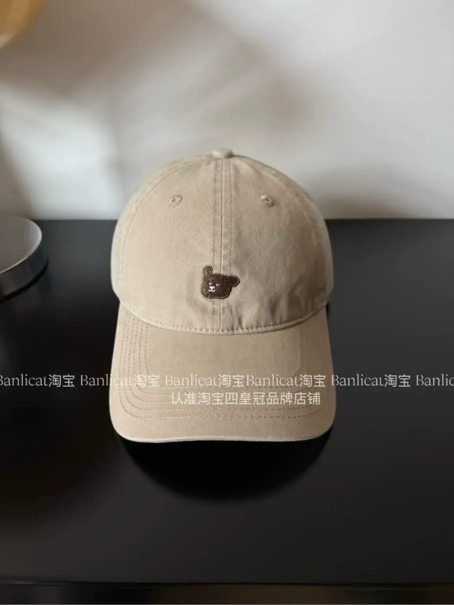 2025 New Kiss Embroidered Bear Baseball Cap Women's Korean-style All-match Cap Men's Spring and Autumn Hat Trendy — feature 4
