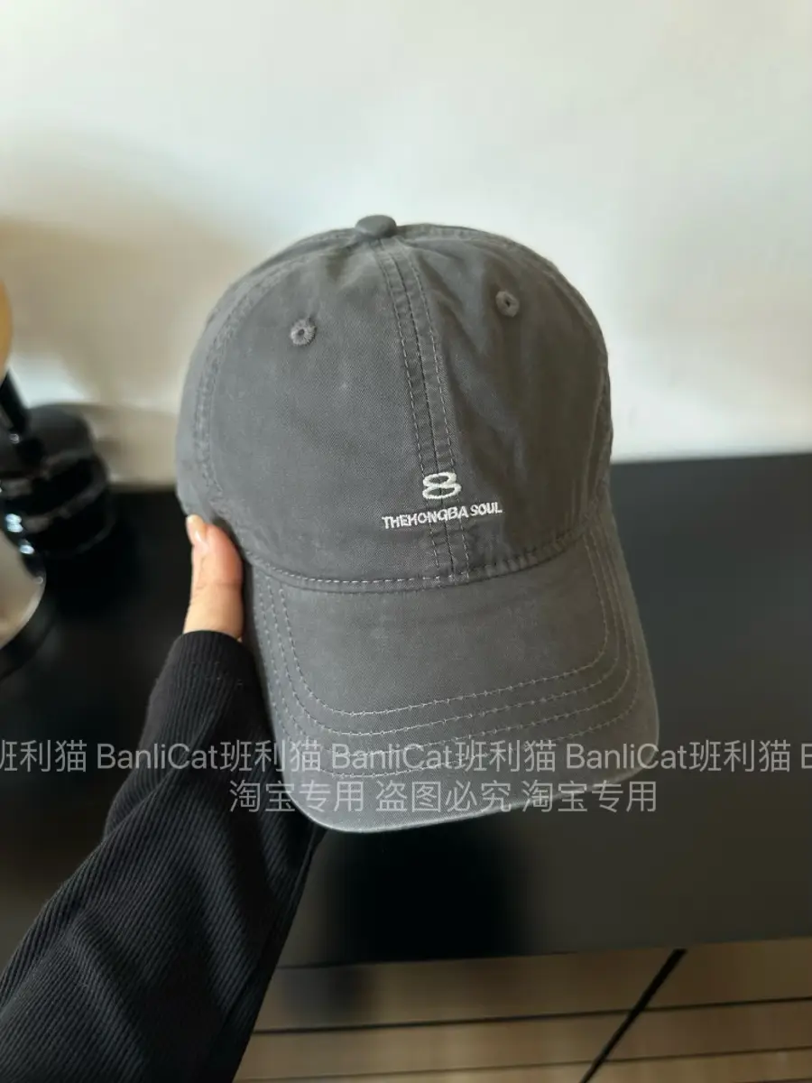 Men Women Wash Cotton Baseball Cap with Curved Brim - Image 7
