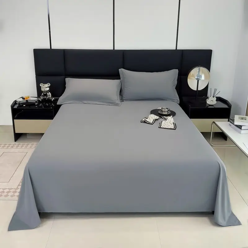 Bed sheet bed hat dormitory single sheet skin-friendly cotton household solid color simple sanding kang single cross-border foreign trade wholesale
