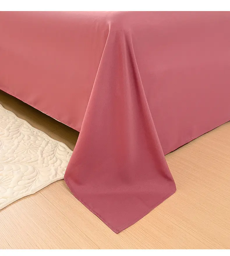 Bed sheet bed hat dormitory single sheet skin-friendly cotton household solid color simple sanding kang single cross-border foreign trade wholesale — feature 8