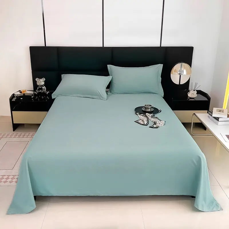 Bed sheet bed hat dormitory single sheet skin-friendly cotton household solid color simple sanding kang single cross-border foreign trade wholesale