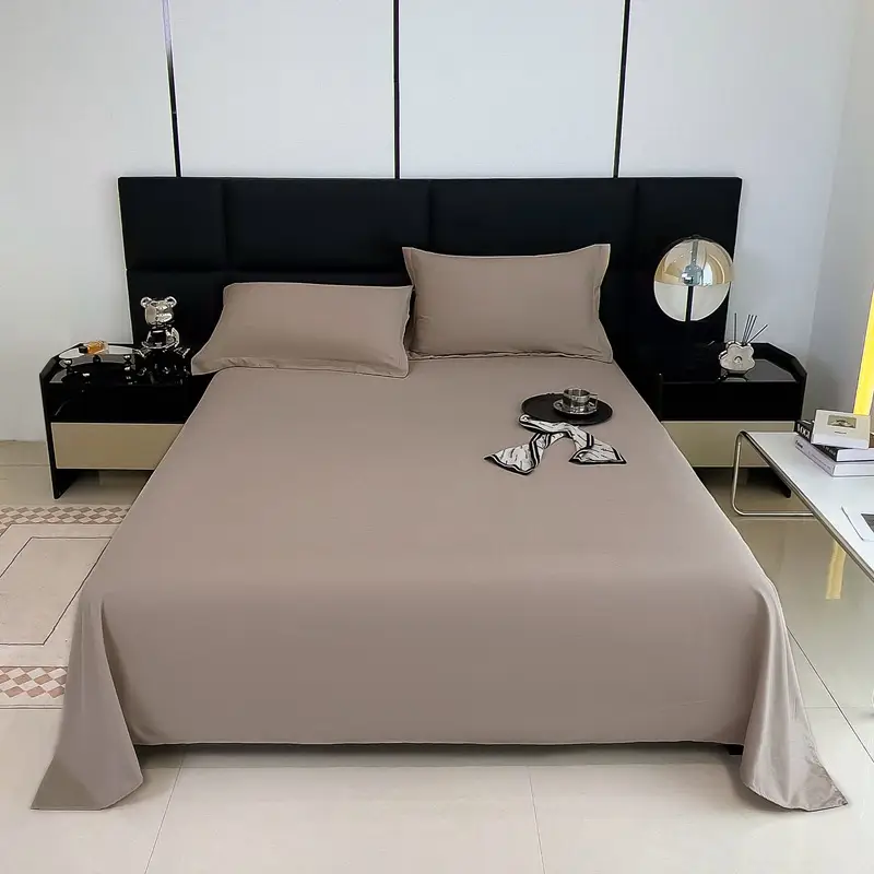 Bed sheet bed hat dormitory single sheet skin-friendly cotton household solid color simple sanding kang single cross-border foreign trade wholesale