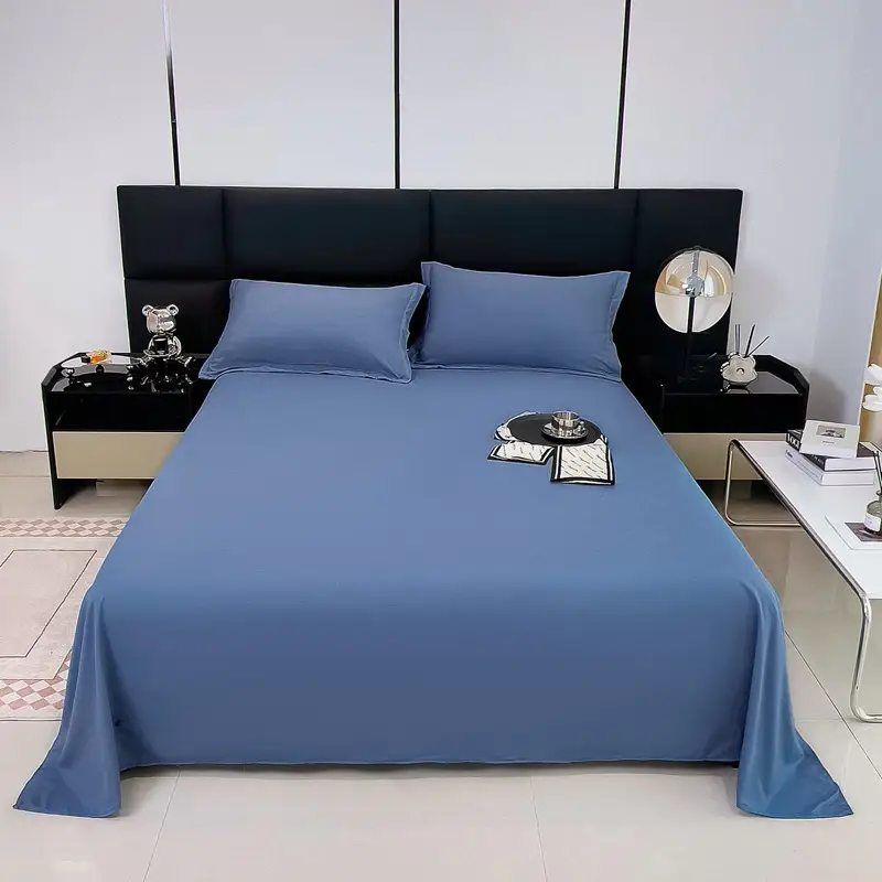Bed sheet bed hat dormitory single sheet skin-friendly cotton household solid color simple sanding kang single cross-border foreign trade wholesale