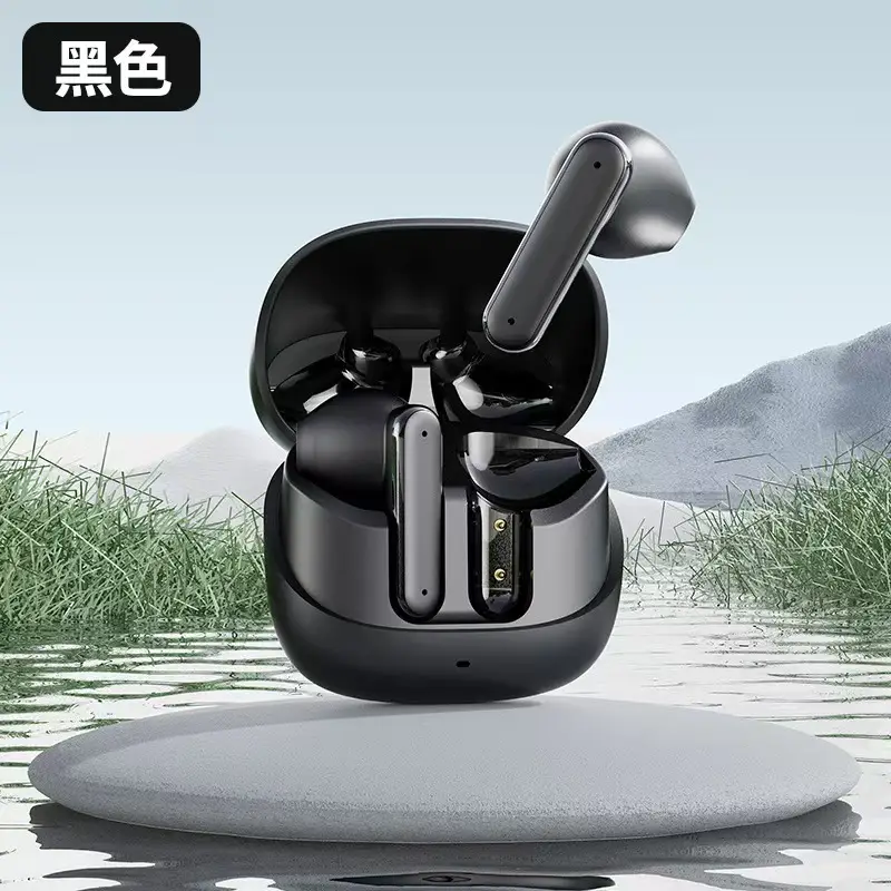 White Half in Ear Bluetooth Headset with Noise Reduction