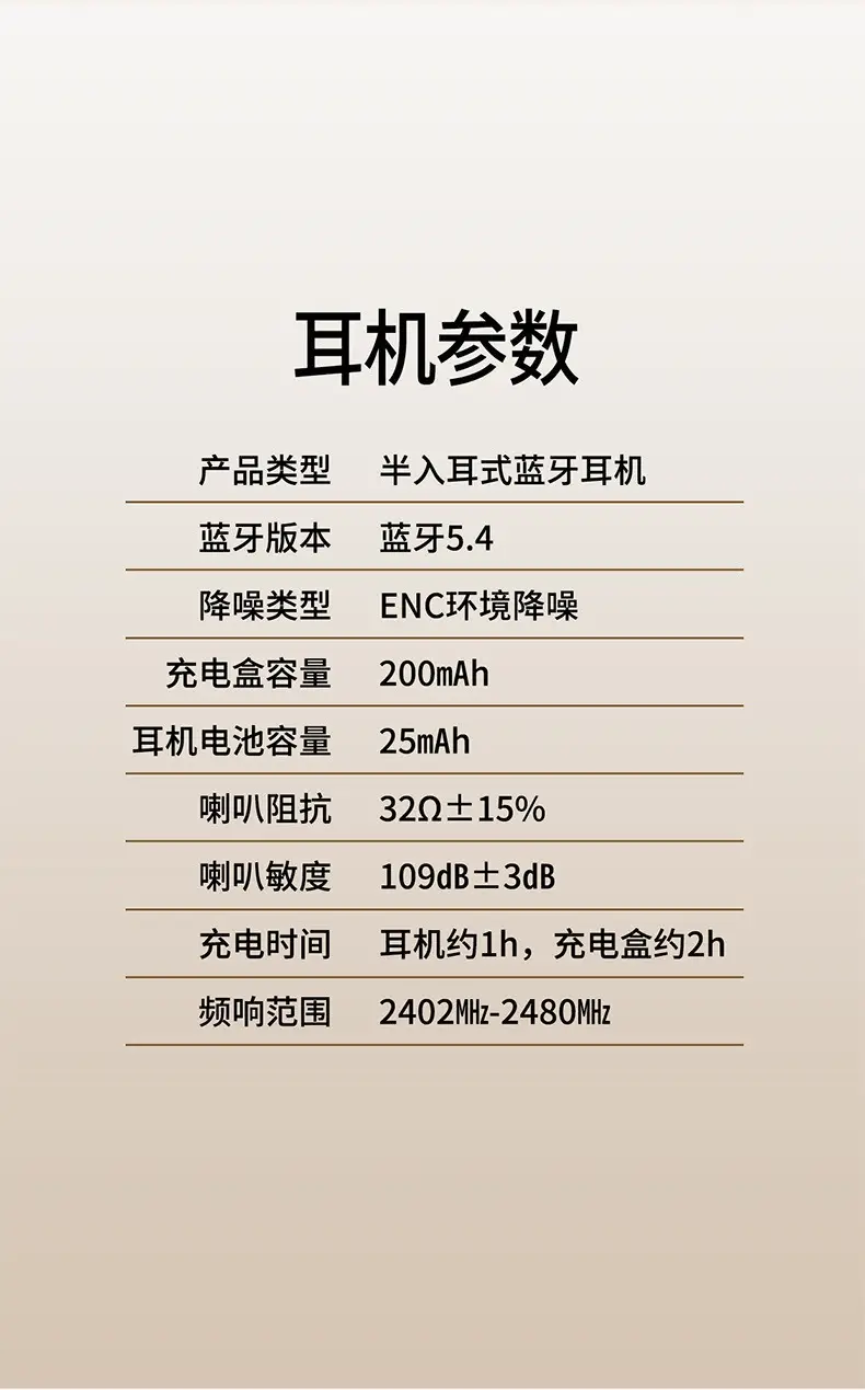 White Half in Ear Bluetooth Headset with Noise Reduction — feature 16