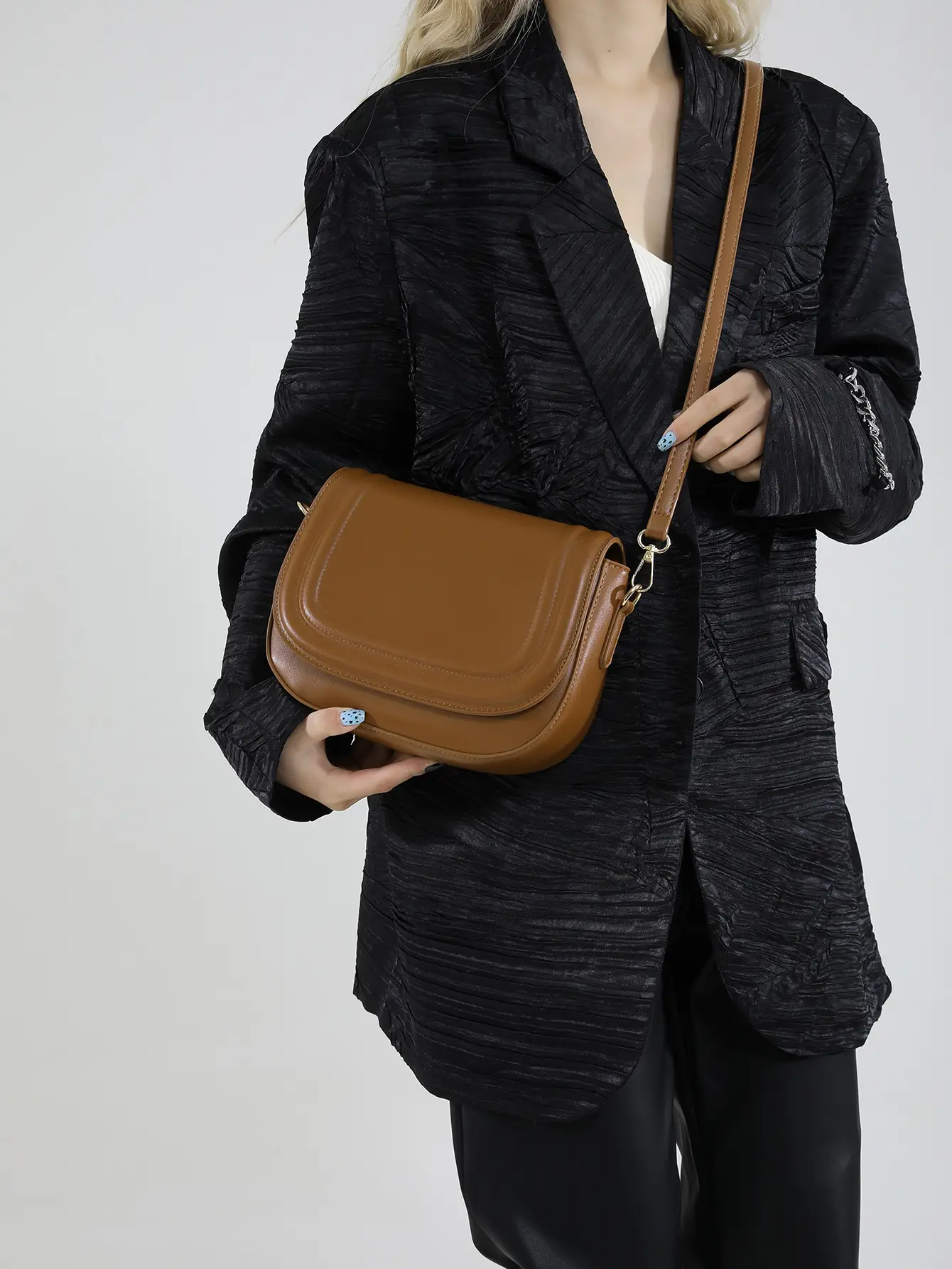 2025 Brown Leather Shoulder Crossbody Bag for Women - Image 7