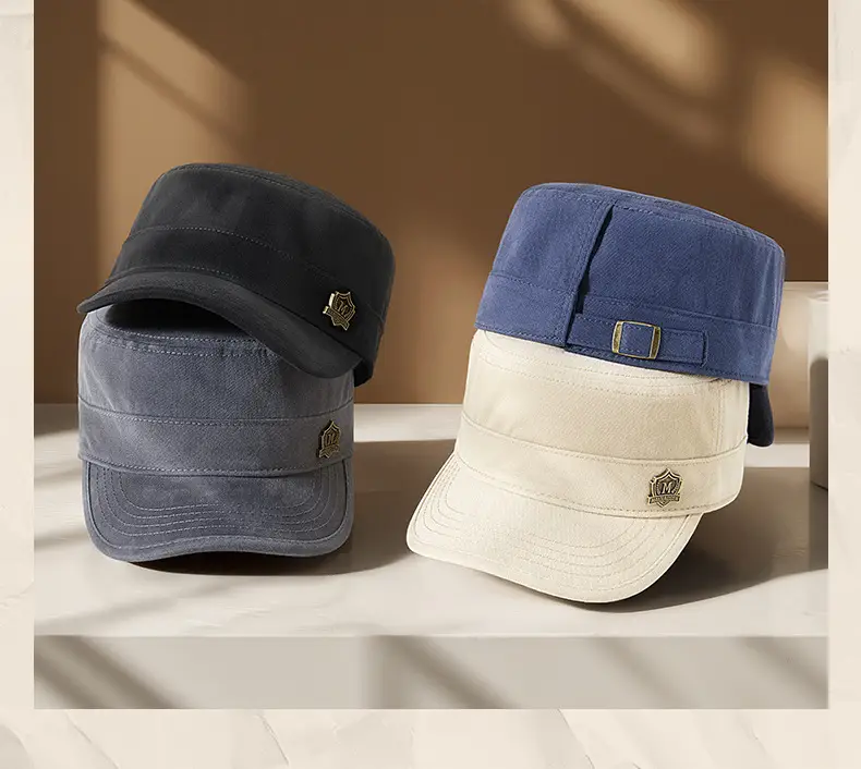 Men Winter Retro Flat Cap Hat Brown Blue Green — feature 26