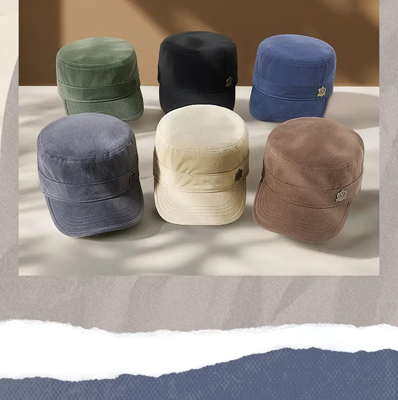Men Winter Retro Flat Cap Hat Brown Blue Green — feature 28