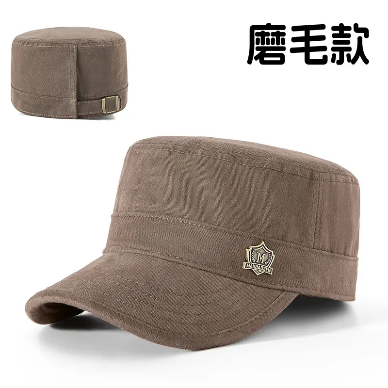 Men Winter Retro Flat Cap Hat Brown Blue Green