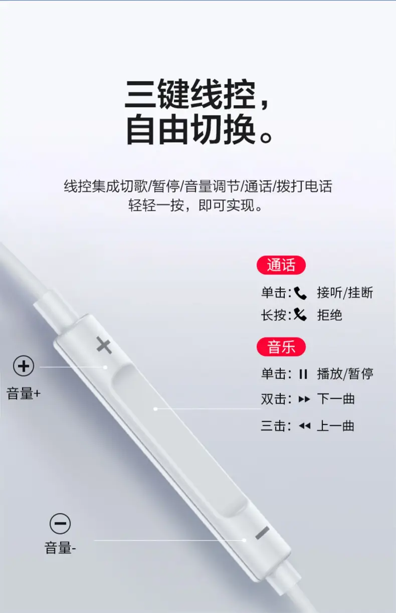 Wired Earphones for iPhone 16-15 Huawei Xiaomi Type-C — feature 6