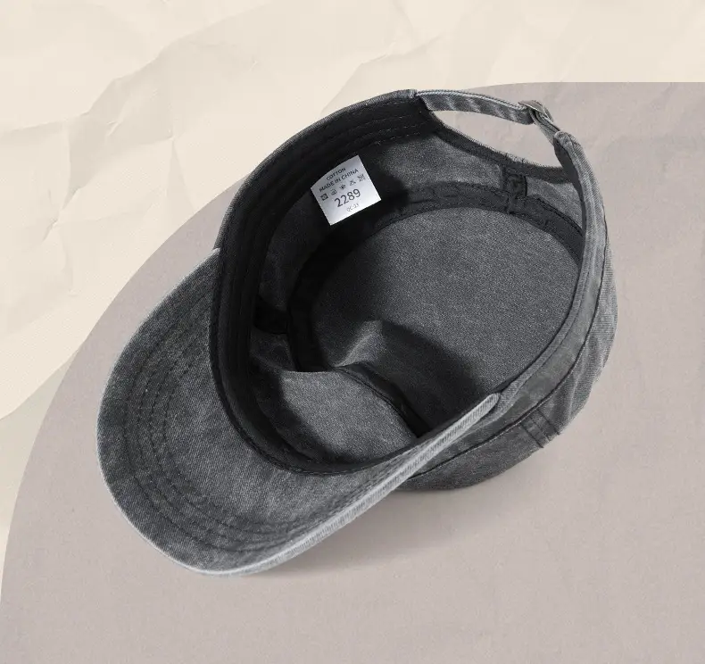 Men's Retro Cotton Sun Hat Big Cap Green Blue Grey — feature 21