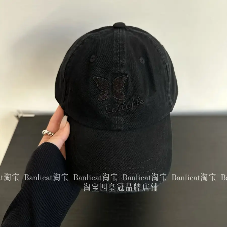 Pink Butterfly Baseball Cap for Women Spring Summer South Korea - Image 8