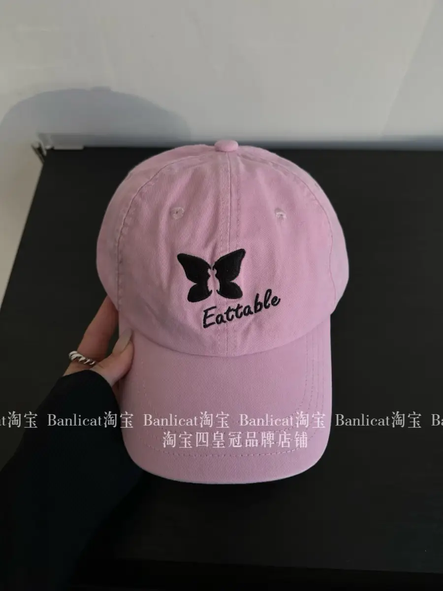 Pink Butterfly Baseball Cap for Women Spring Summer South Korea - Image 2