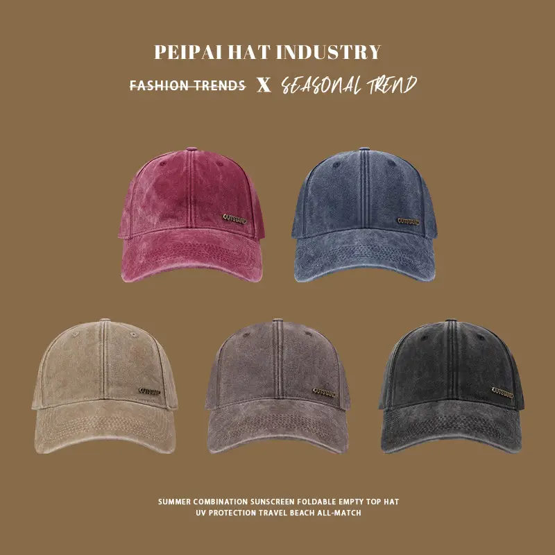 Women's Big Head Wash Cotton Sun Hat with Wide Brim — feature 3