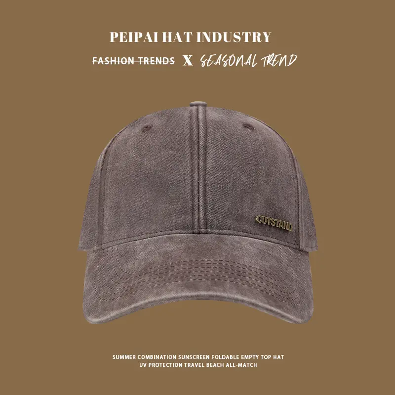 Women's Big Head Wash Cotton Sun Hat with Wide Brim — feature 6