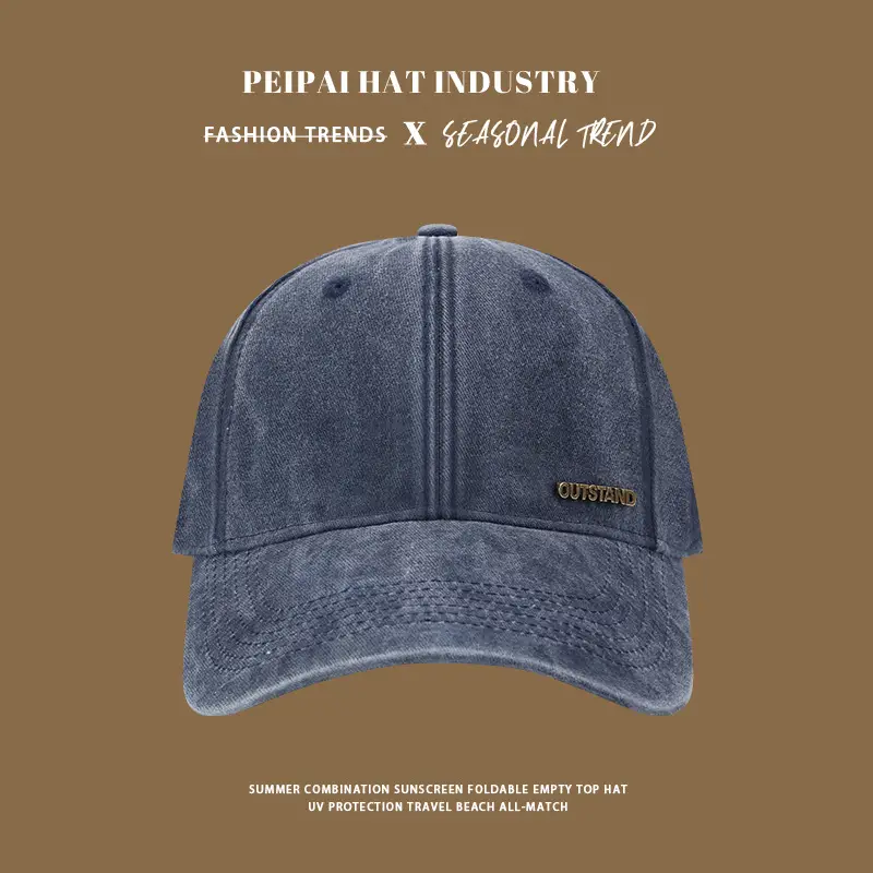 Women's Big Head Wash Cotton Sun Hat with Wide Brim — feature 9