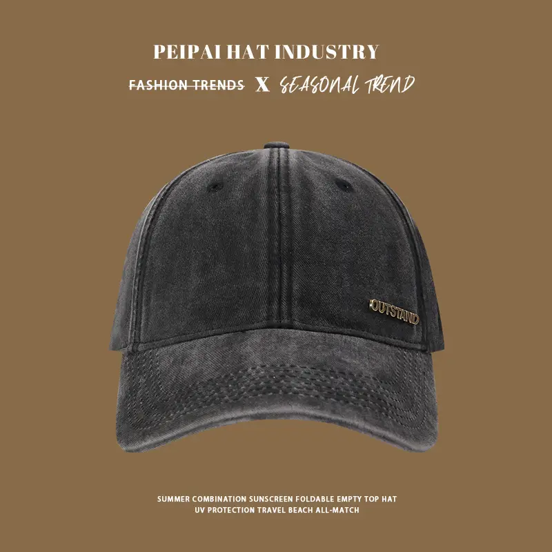 Women's Big Head Wash Cotton Sun Hat with Wide Brim - Image 3
