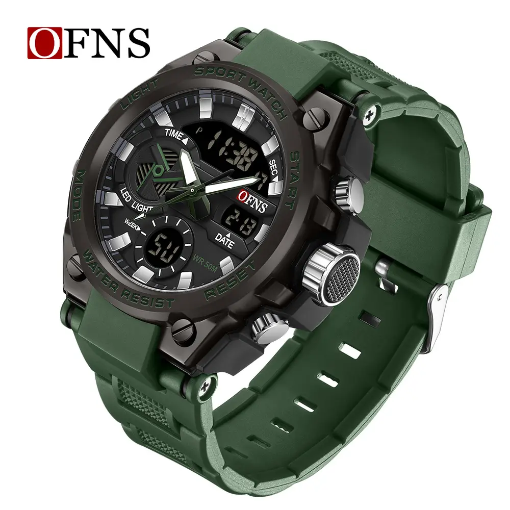O'FNS Sport Watch Black Waterproof Digital Display