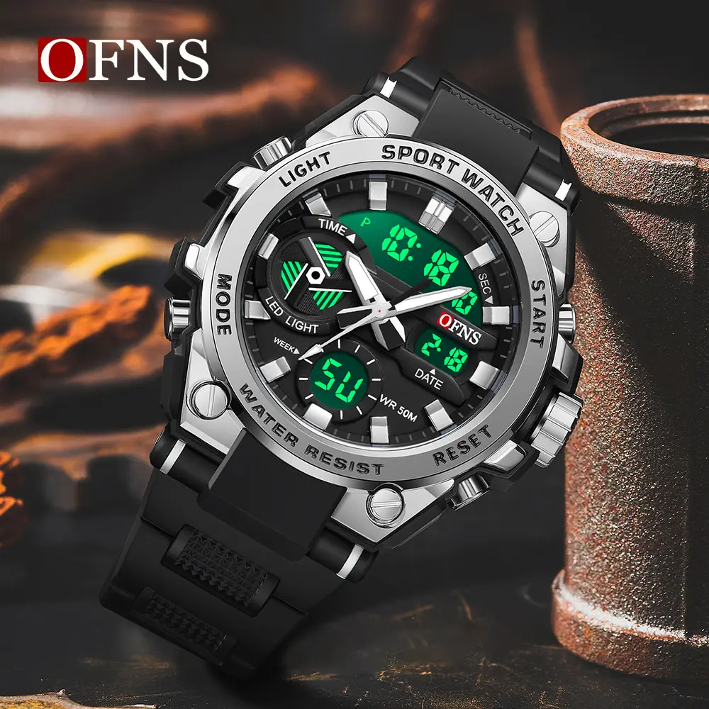 O'FNS Sport Watch Black Waterproof Digital Display