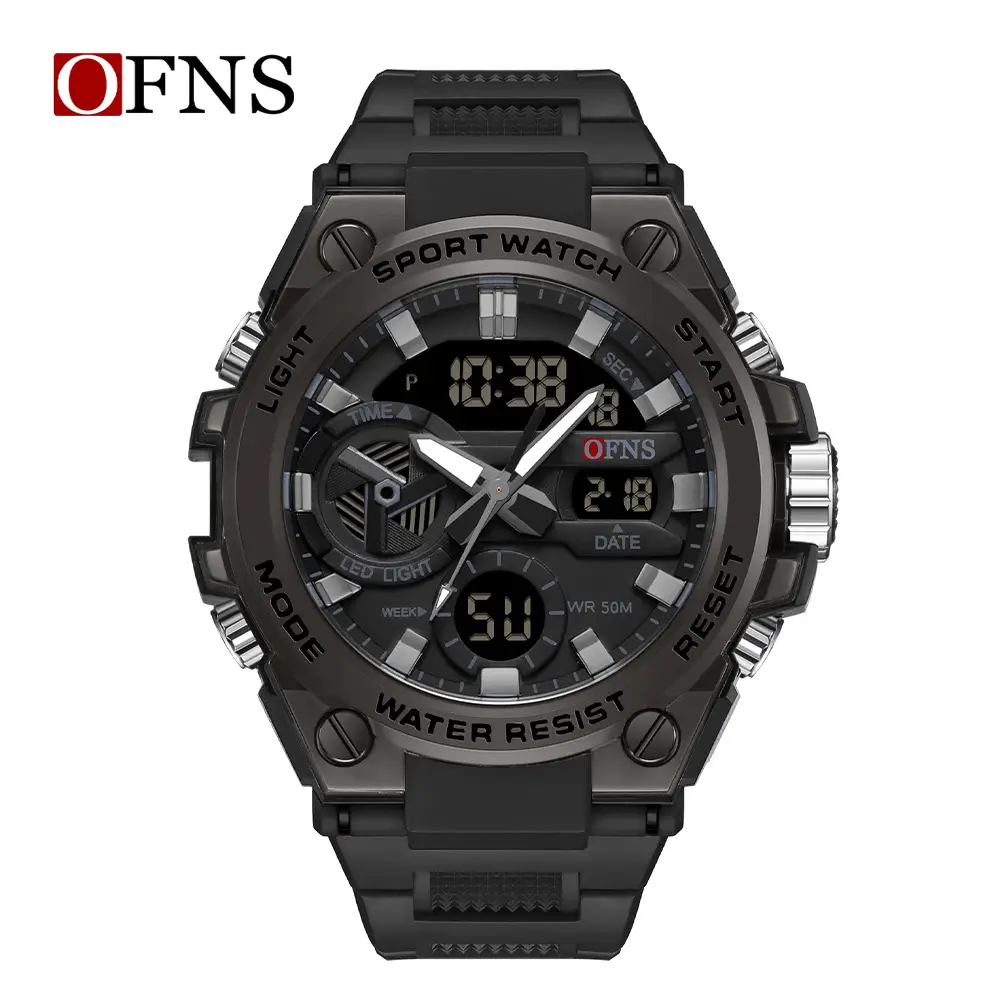 O'FNS Sport Watch Black Waterproof Digital Display