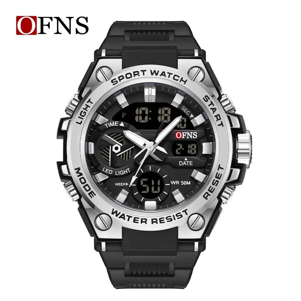 O'FNS Sport Watch Black Waterproof Digital Display