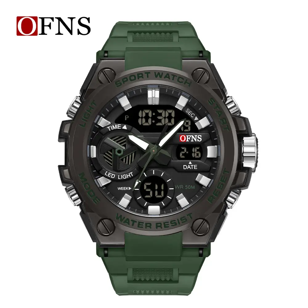 O'FNS Sport Watch Black Waterproof Digital Display