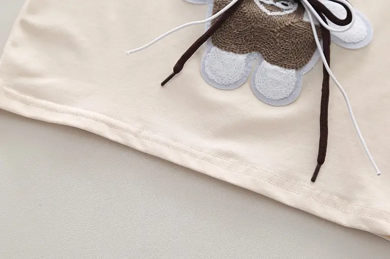 Children's T-Shirt Short Sleeve Summer Casual Cream — feature 11
