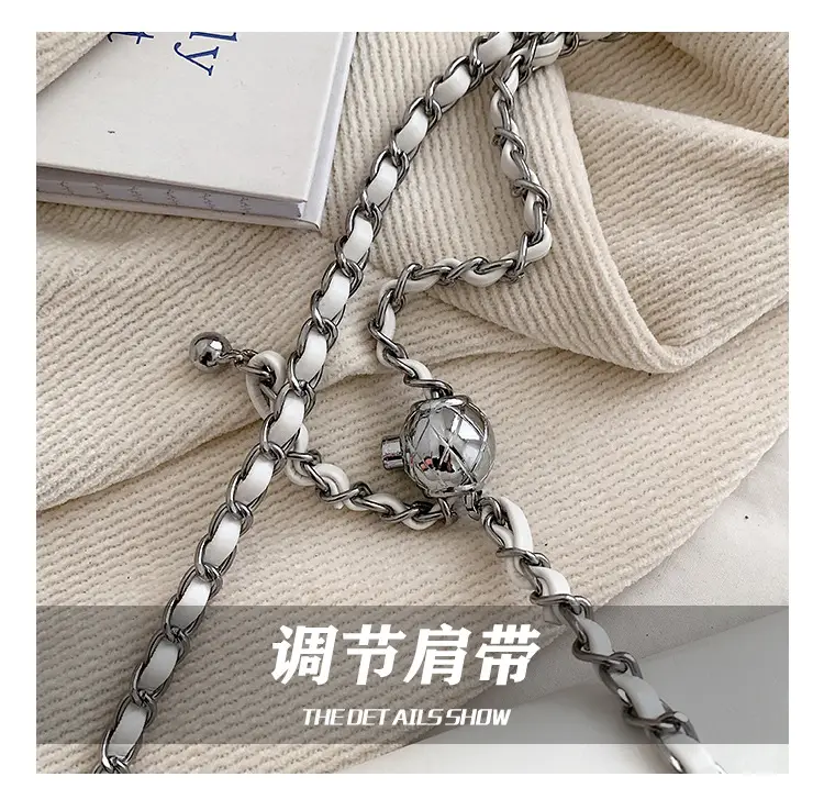 Pink Rhomboid Chain Handbag for Women — feature 18