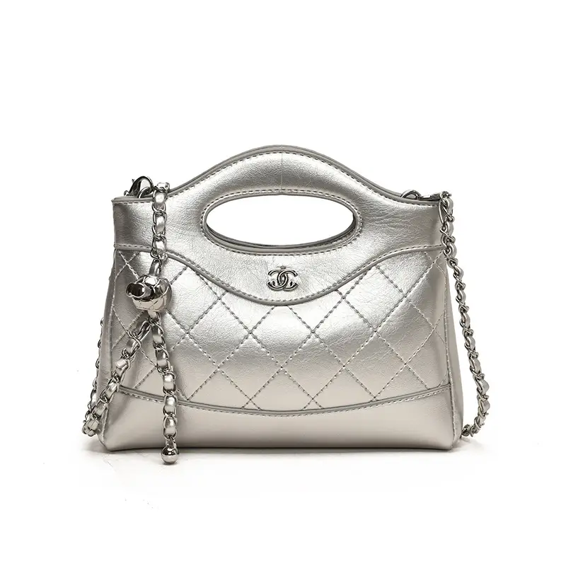 Pink Rhomboid Chain Handbag for Women