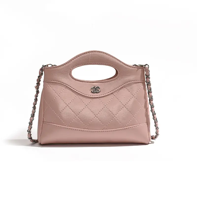 Pink Rhomboid Chain Handbag for Women